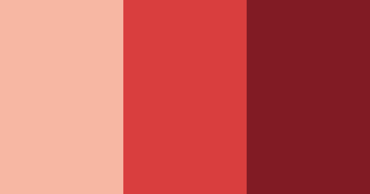 Download contrasting red color palette PNG image (landscape)