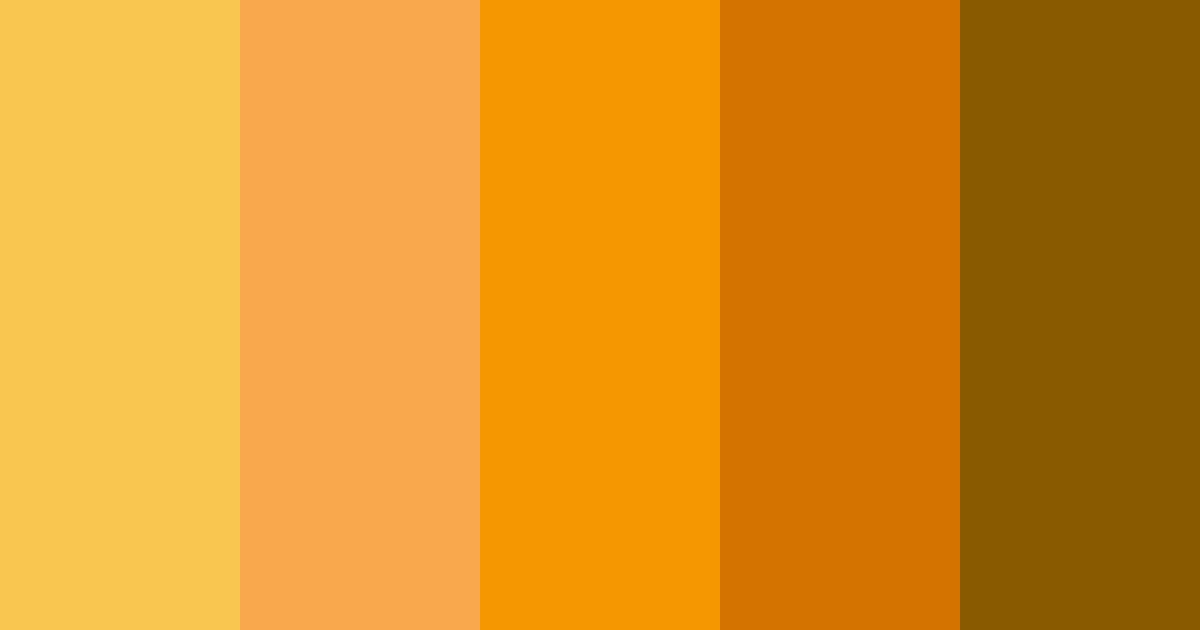 Download orange cat color palette PNG image (landscape)
