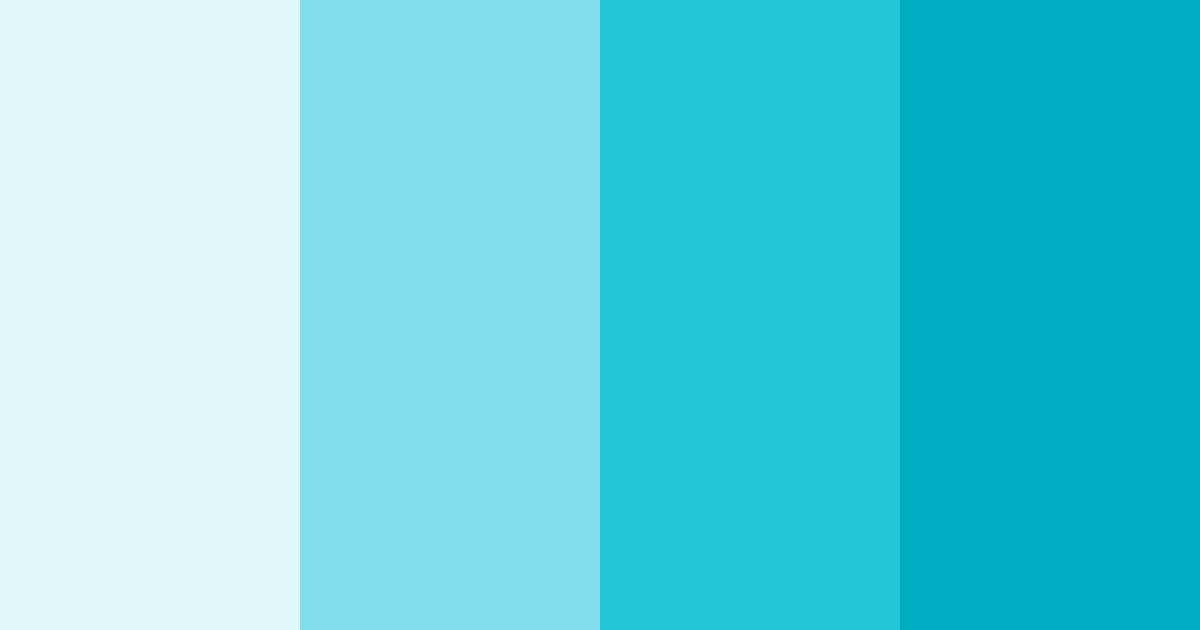 Download turquoise modern color palette PNG image (landscape)