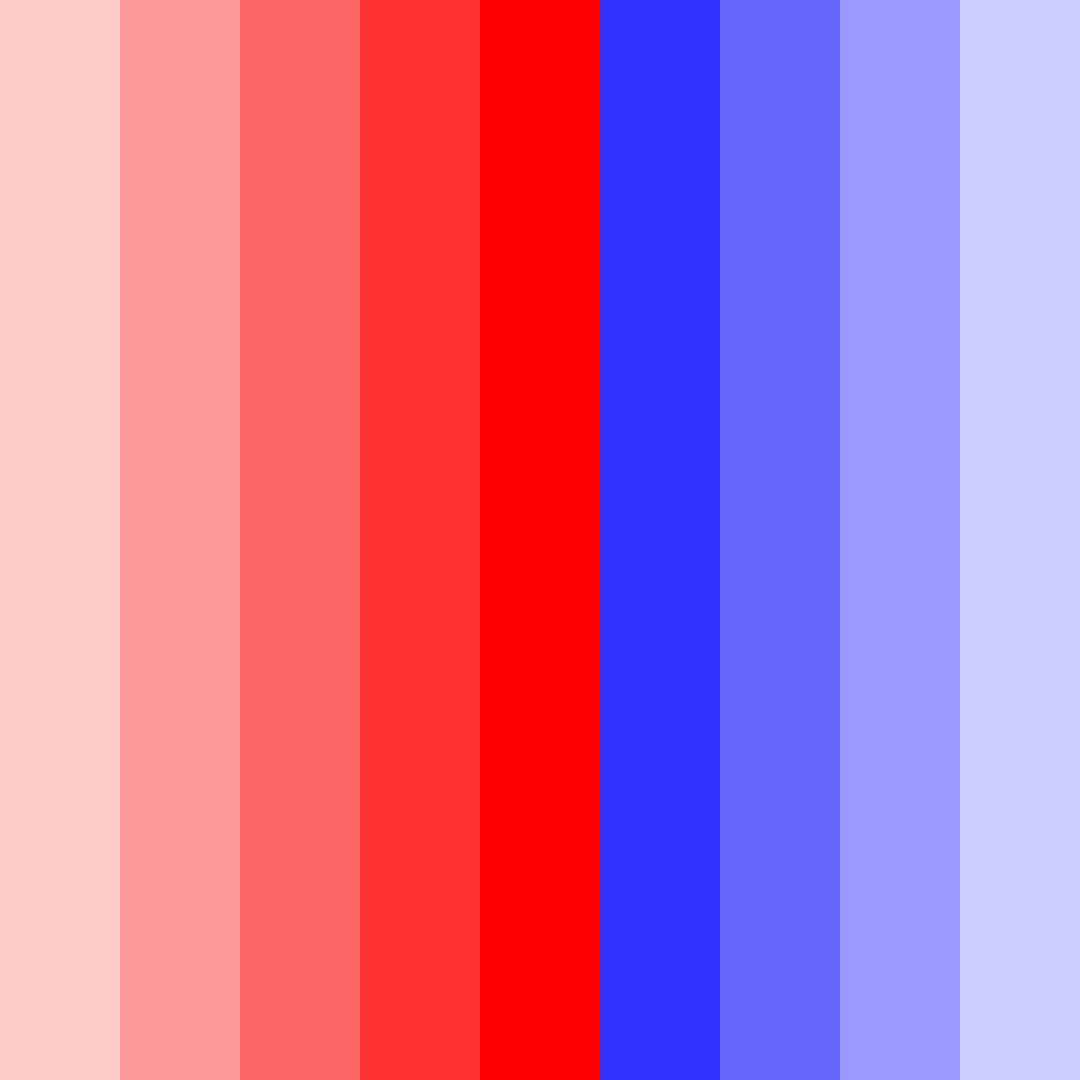 Download red and blue rivals color palette PNG image (square)