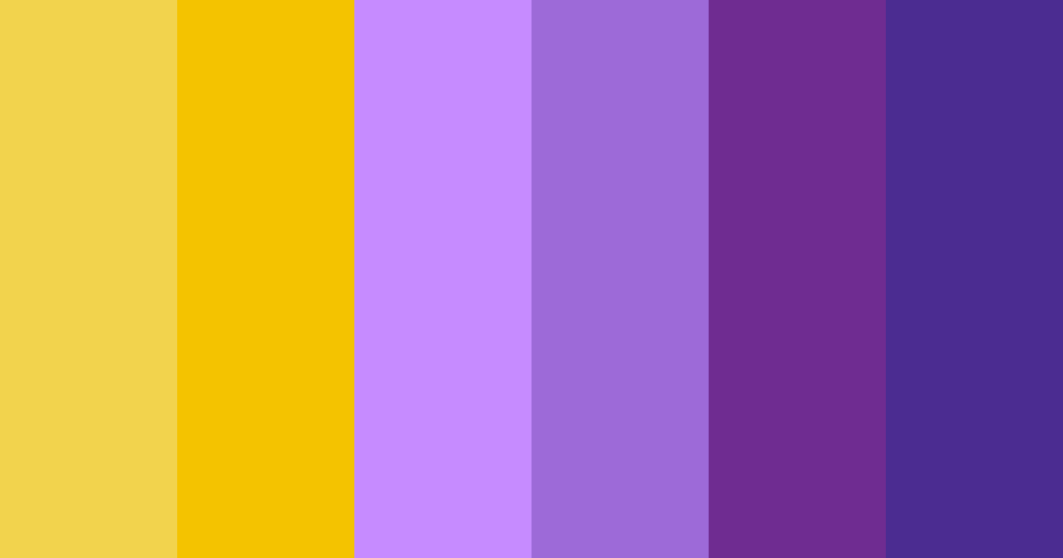 Download purple and yellow rivalry color palette PNG image (landscape)