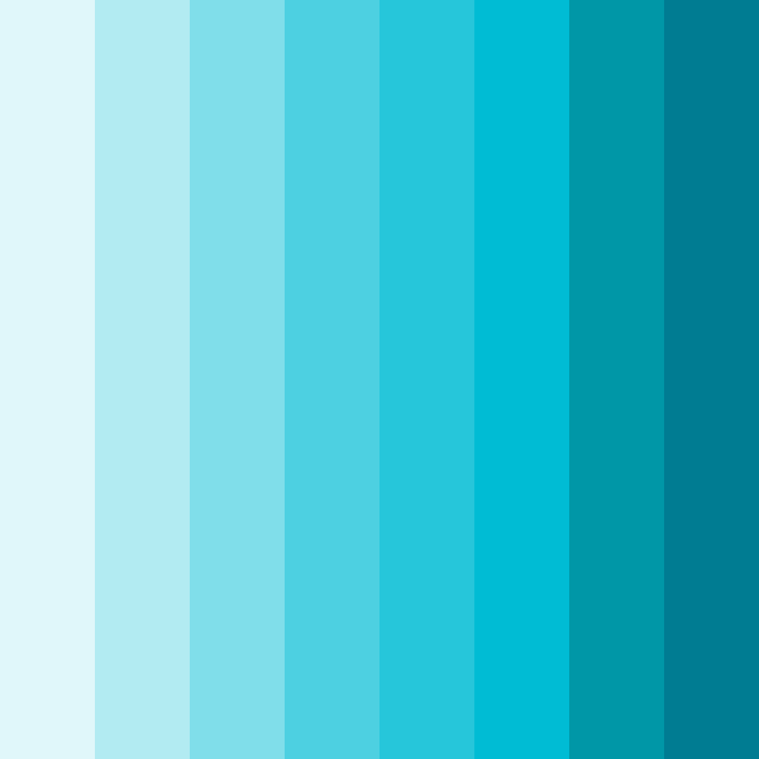 Download cyber aqua dreams color palette PNG image (square)