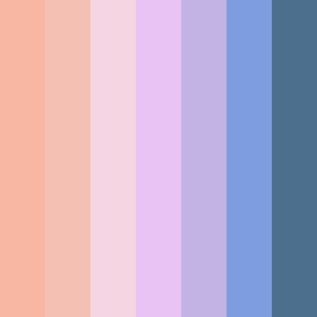 Download shades of pink and blue color palette PNG image (square)
