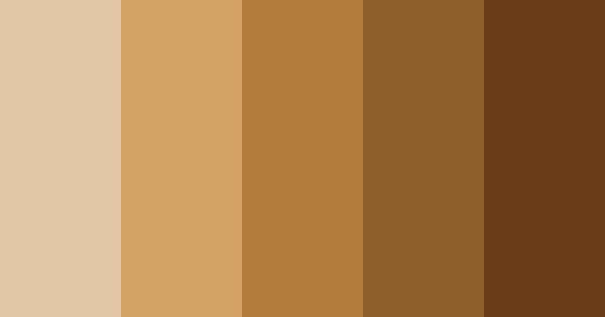 Download brown shades color palette PNG image (landscape)