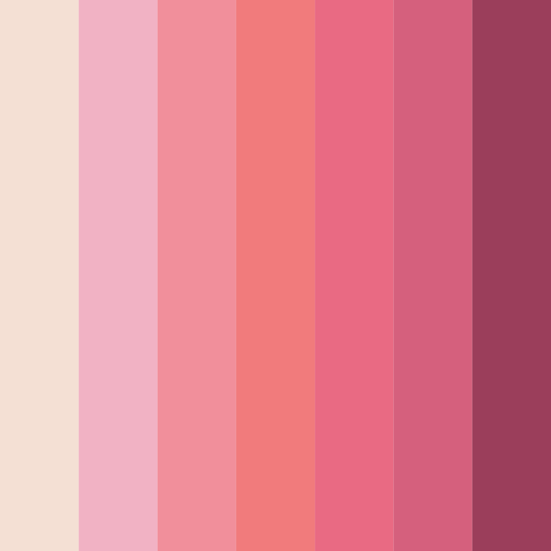 Download blushing bouquet color palette PNG image (square)