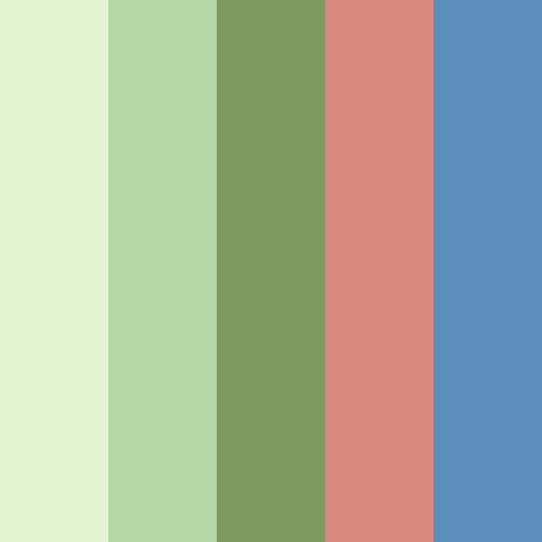 Download enchanted forest harmony color palette PNG image (square)