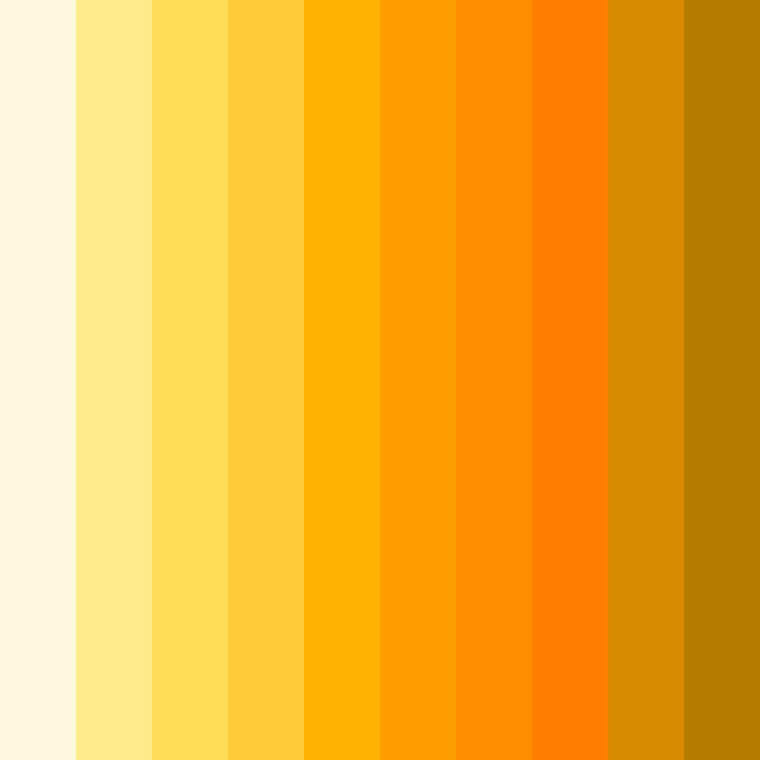 Download golden glow color palette PNG image (square)