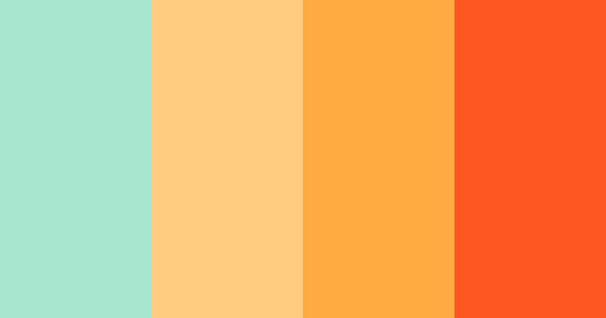 Download green orange delight color palette PNG image (landscape)