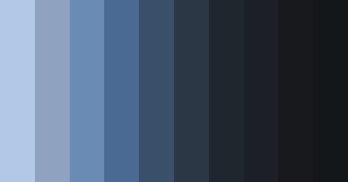 Download blue night color palette PNG image (landscape)