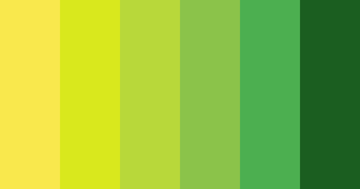 Download bright green sunshine color palette PNG image (landscape)