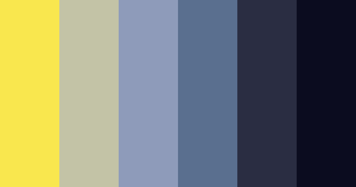 Download midnight sunflower color palette PNG image (landscape)