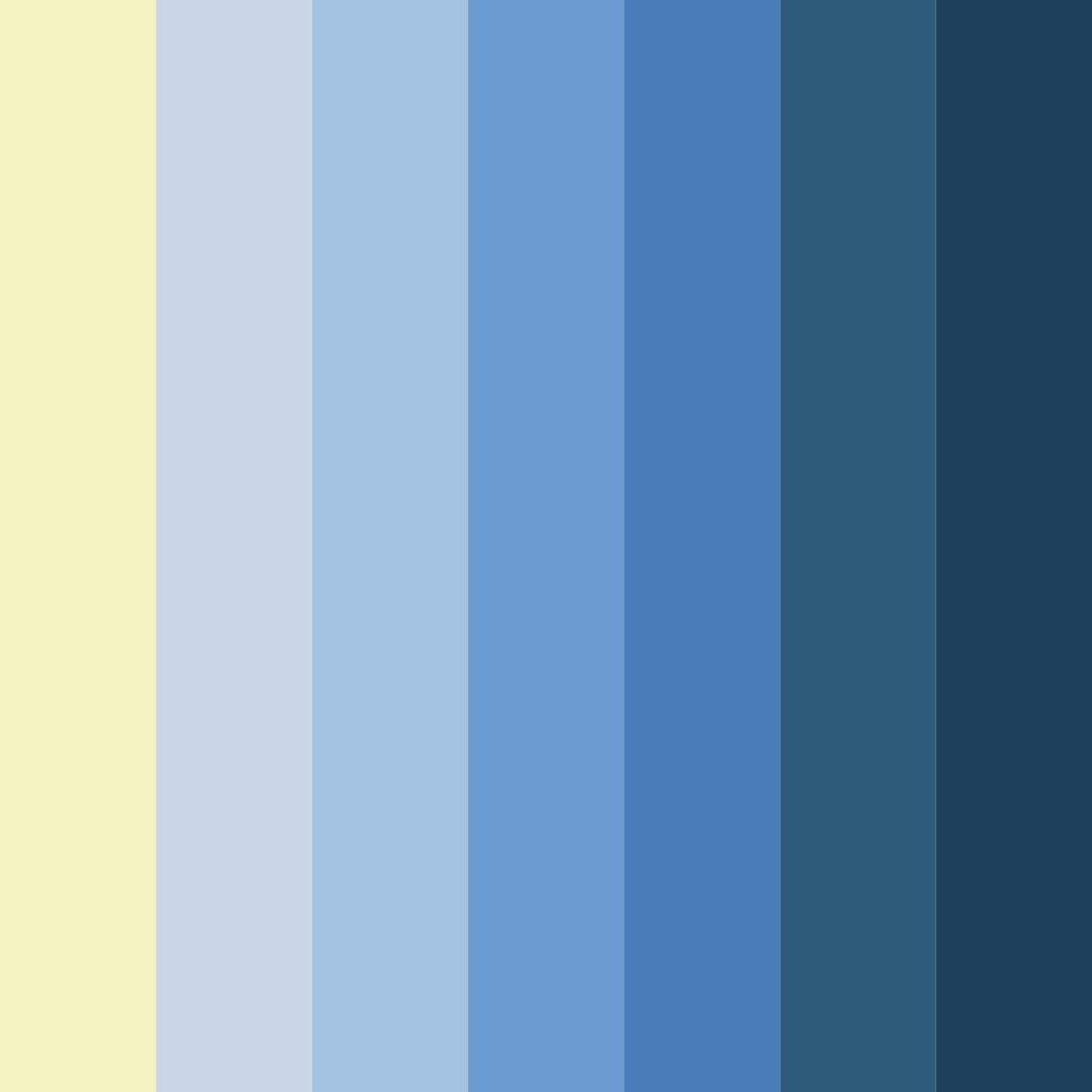 Download blue sunset color palette PNG image (square)