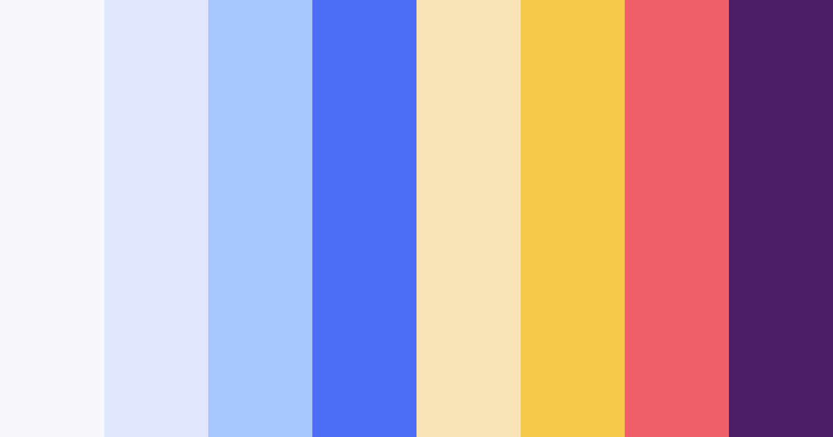 Download vibrant blue sunset color palette PNG image (landscape)