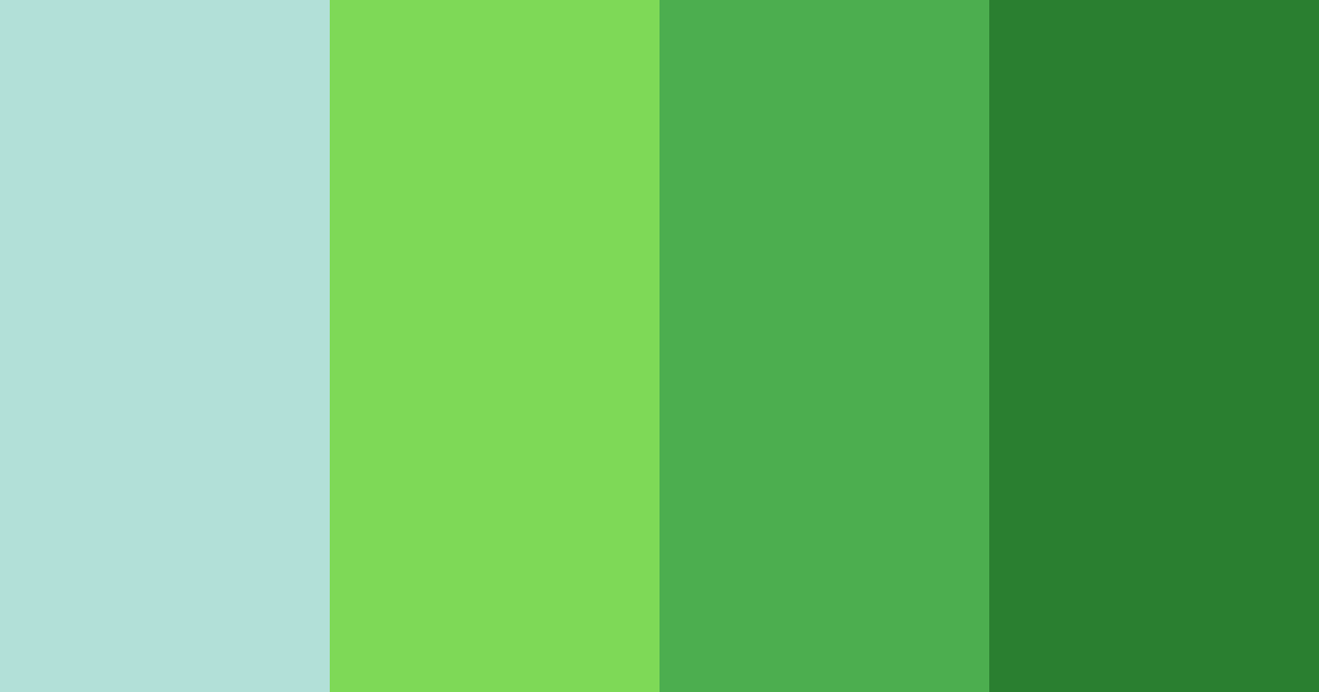 Download healing greens color palette PNG image (landscape)