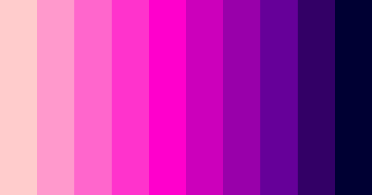 Download shades of pink and purple color palette PNG image (landscape)