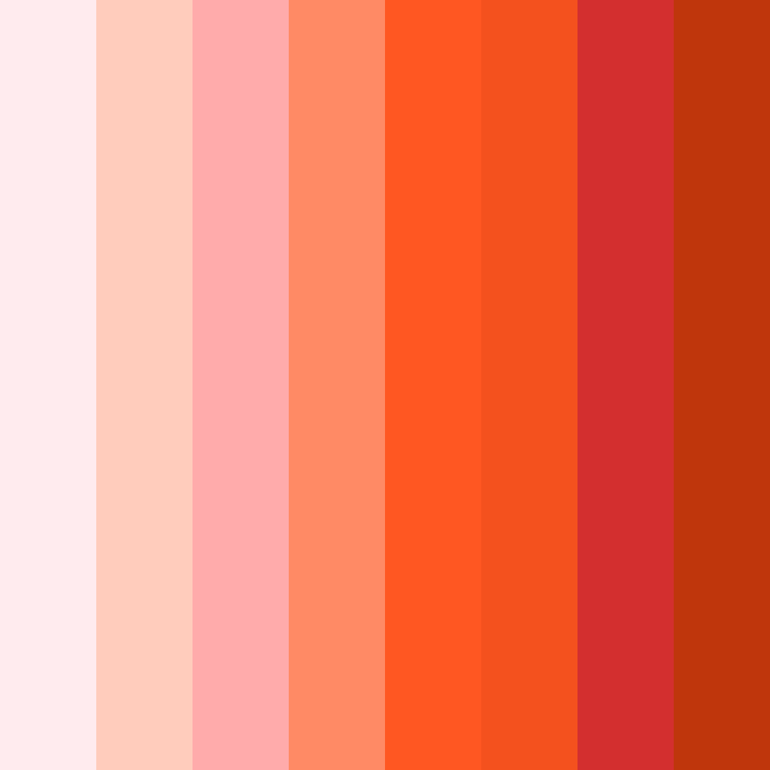 Download coral cascade color palette PNG image (square)