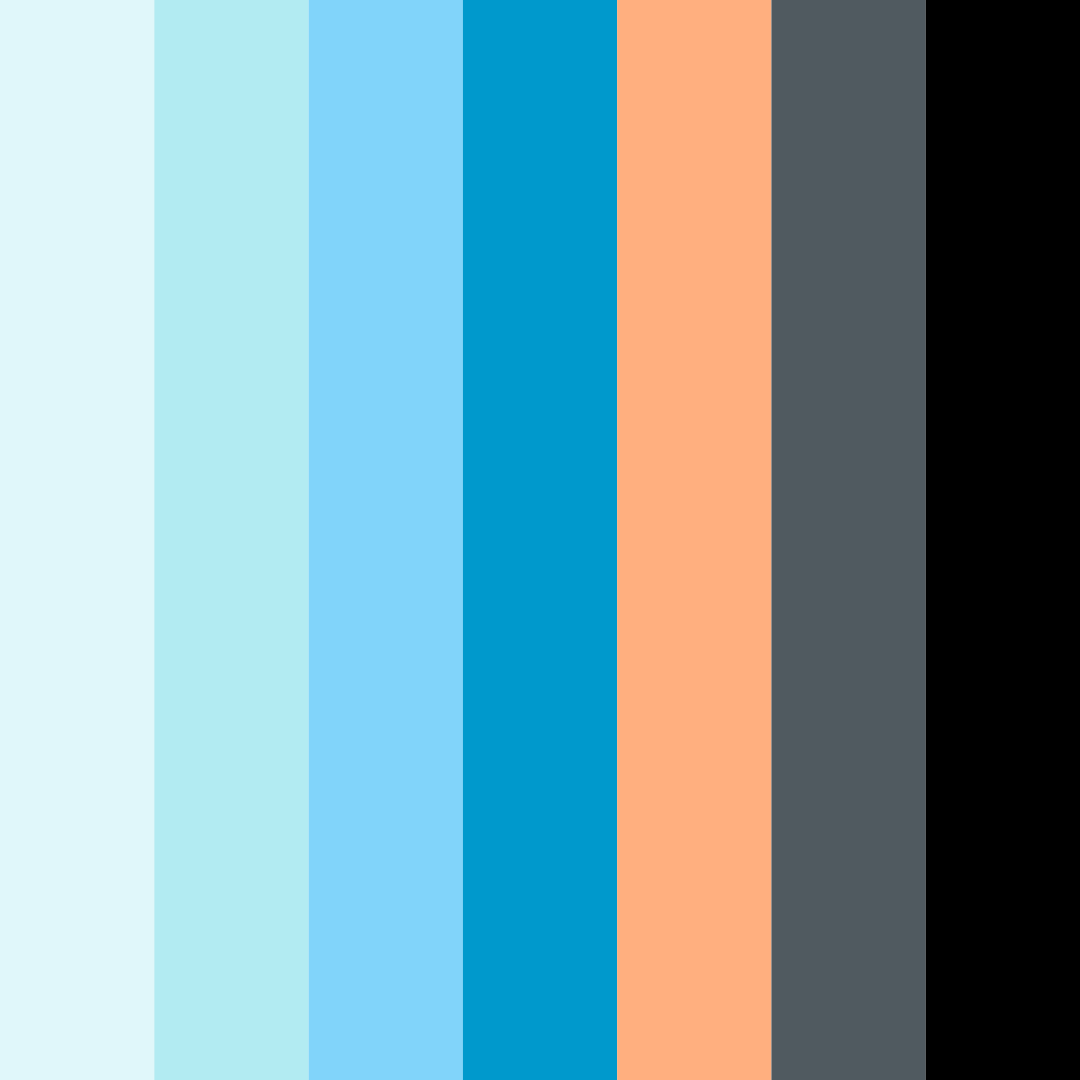 Download bright blue color palette PNG image (square)