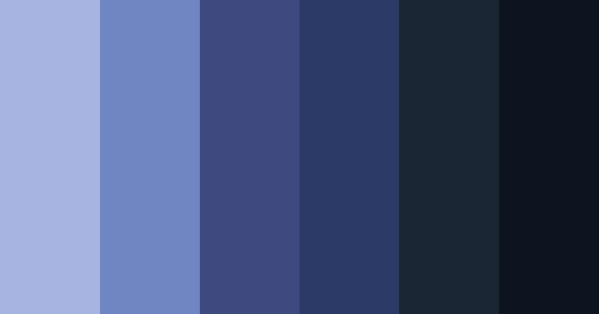 Download midnight serenade color palette PNG image (landscape)