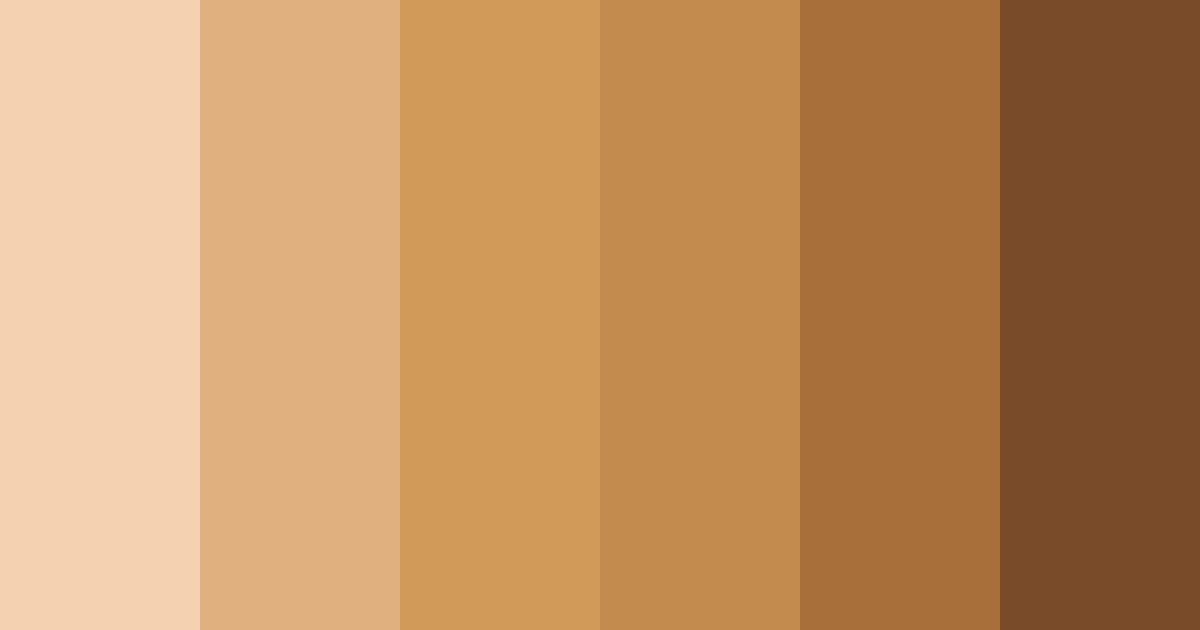 Download nougat brown color palette PNG image (landscape)