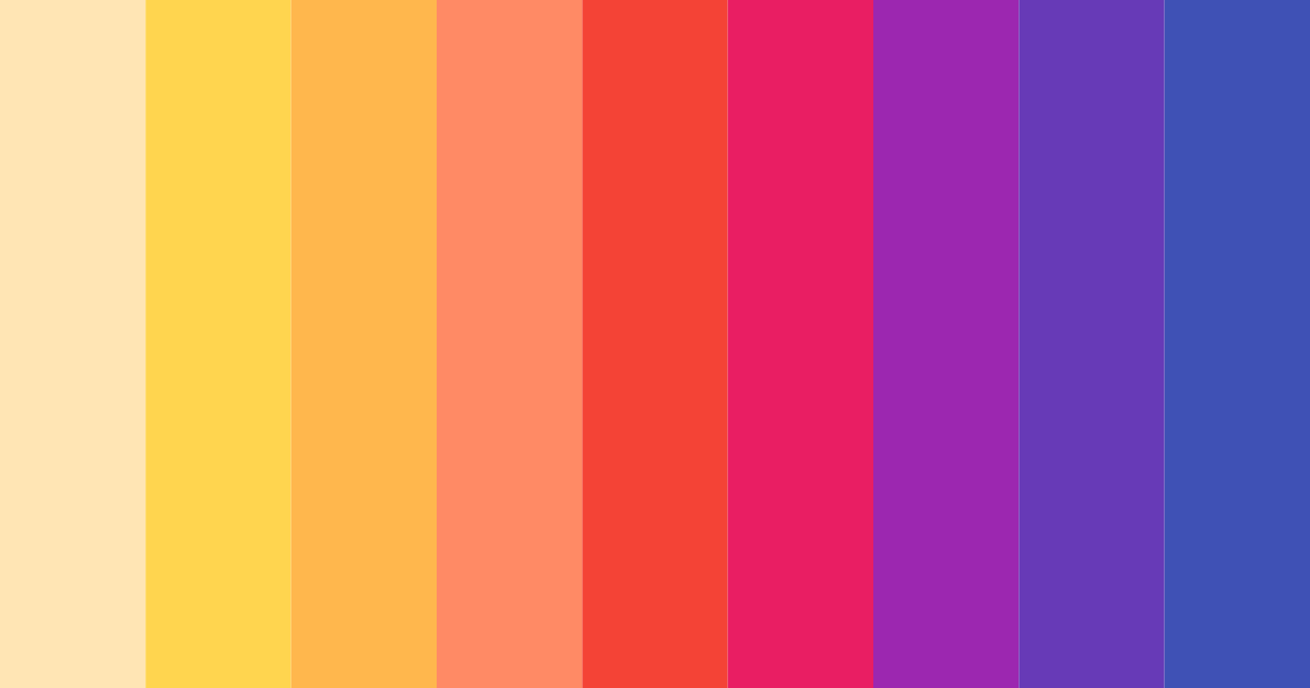 Download warm sunset color palette PNG image (landscape)