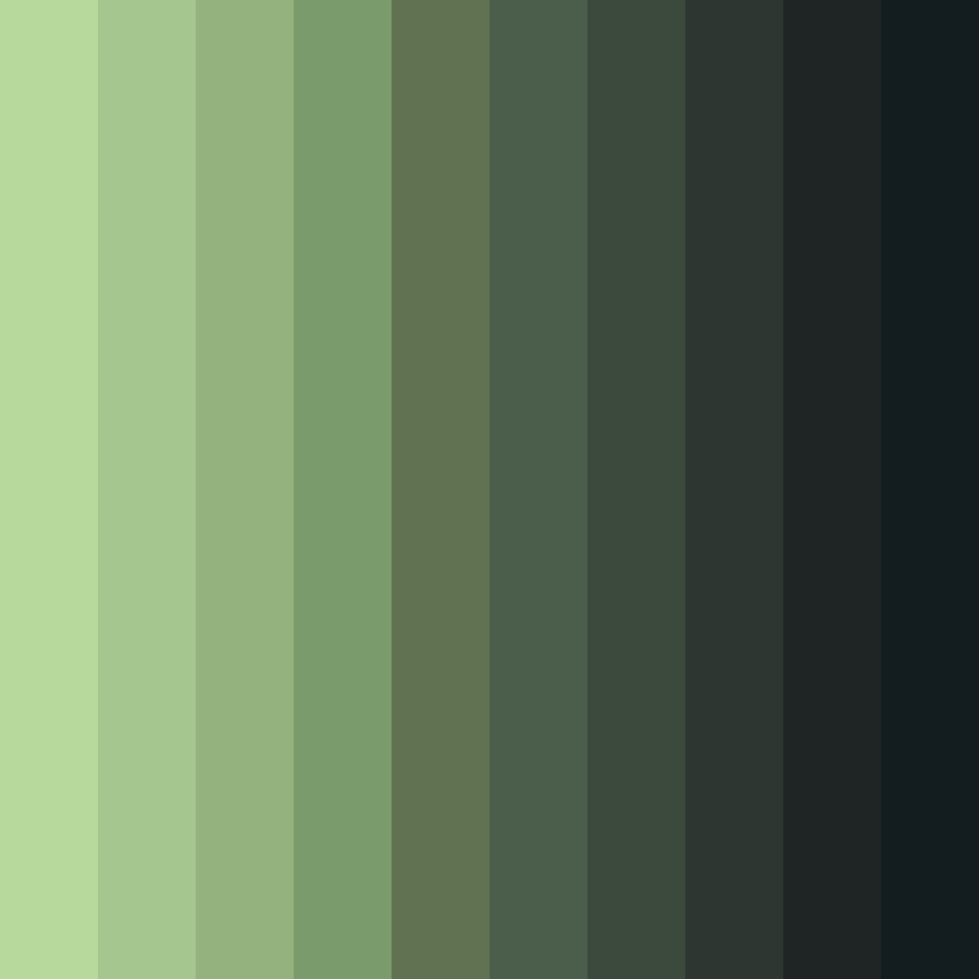 Download dark green forest color palette PNG image (square)
