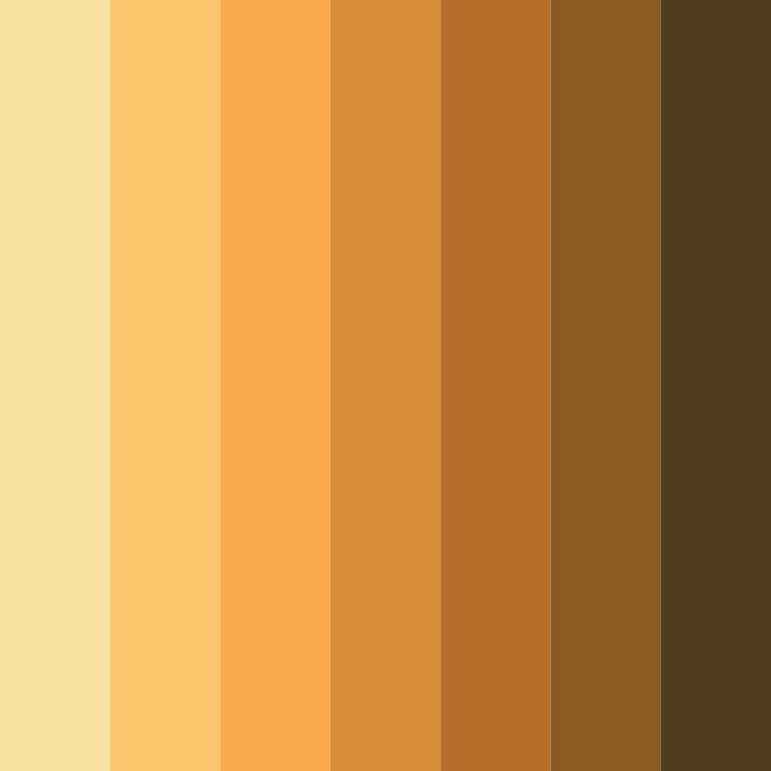 Download golden brown color palette PNG image (square)