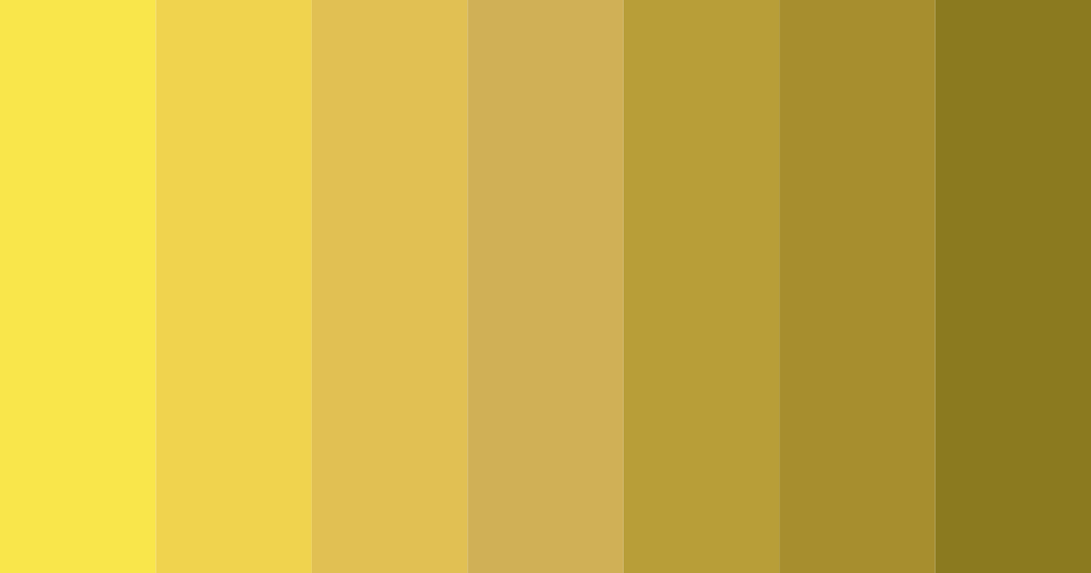 Download dark yellow shades color palette PNG image (landscape)