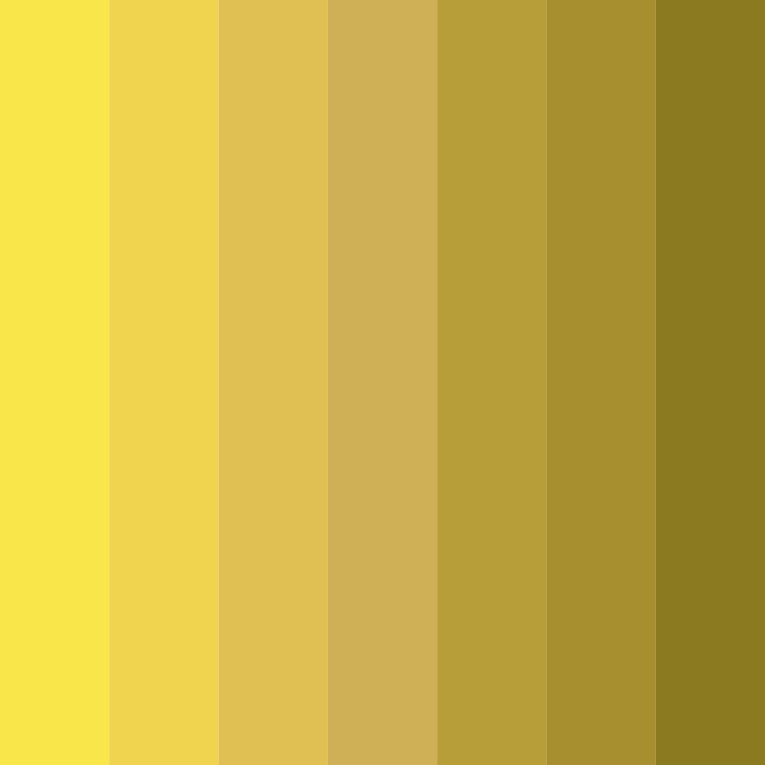 Download dark yellow shades color palette PNG image (square)