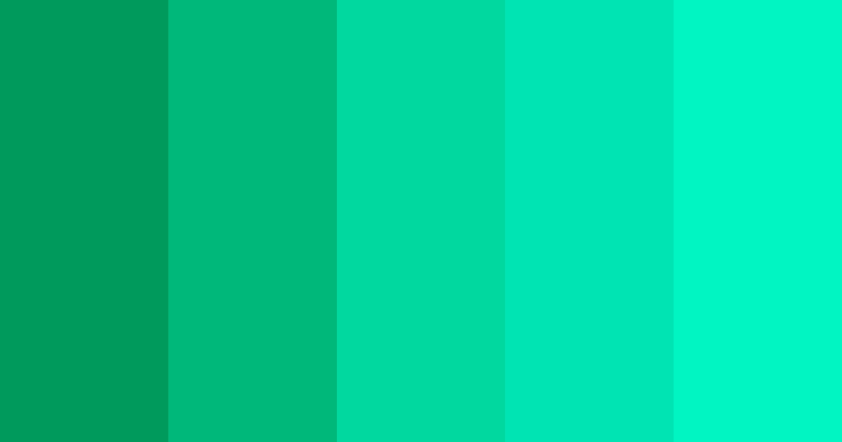 Download tropical emerald breeze color palette PNG image (landscape)