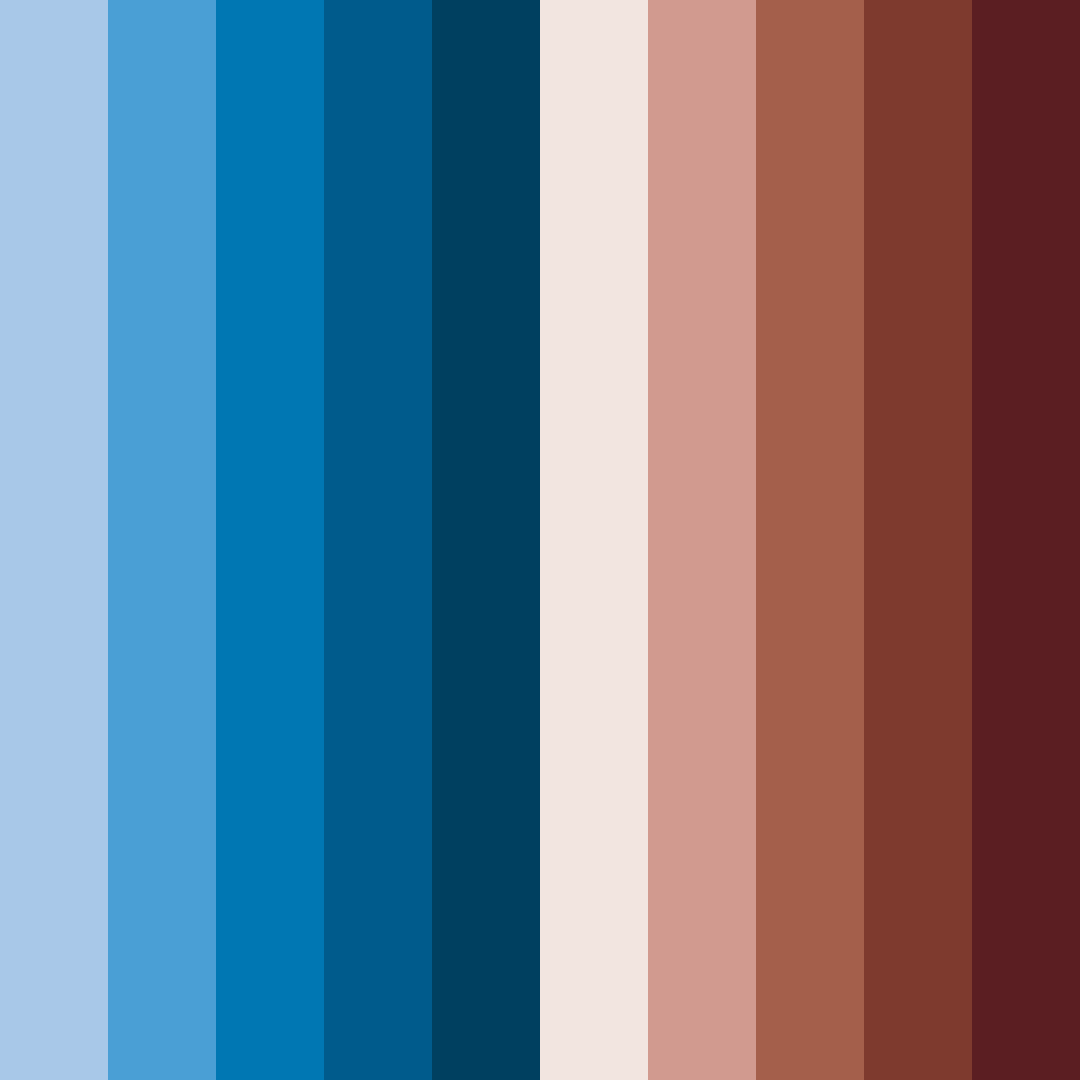 Download mystic ocean fox color palette PNG image (square)