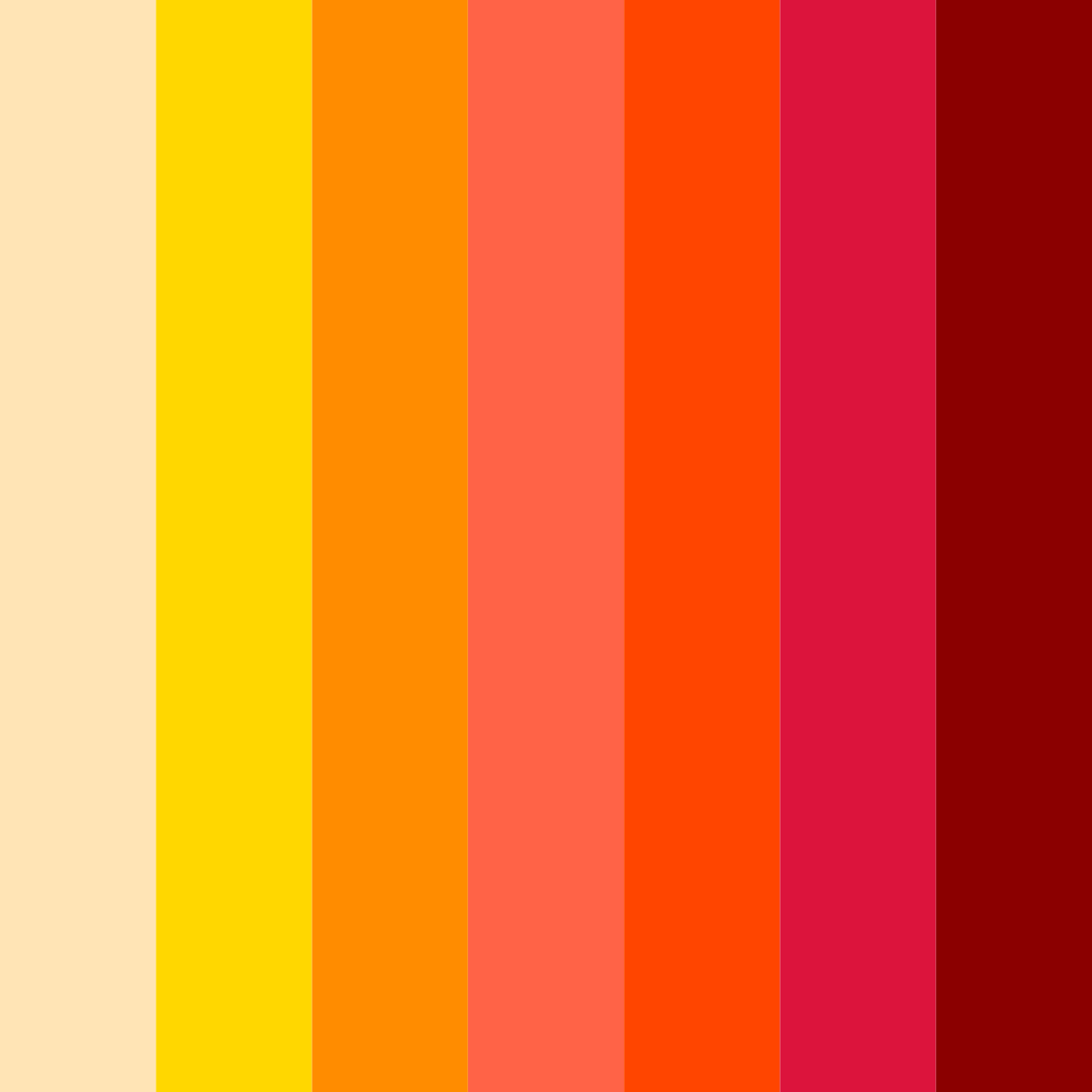 Download red sunset color palette PNG image (square)