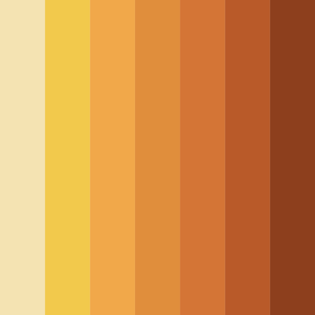 Download warm yellow earth color palette PNG image (square)