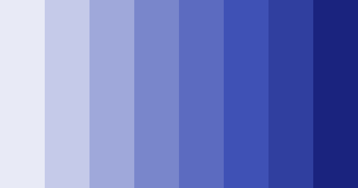 Download shades of indigo color palette PNG image (landscape)
