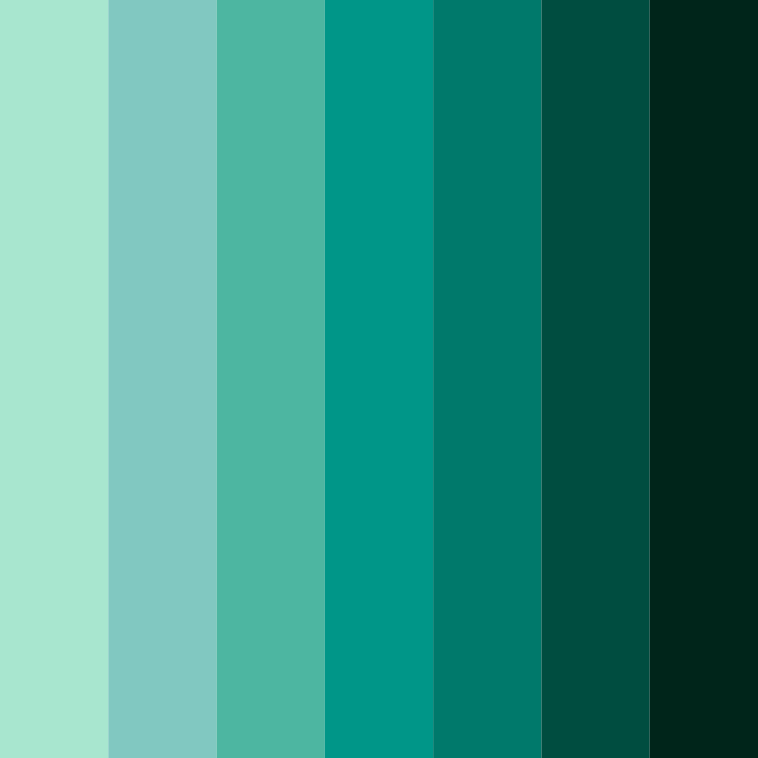 Download emerald green oasis color palette PNG image (square)