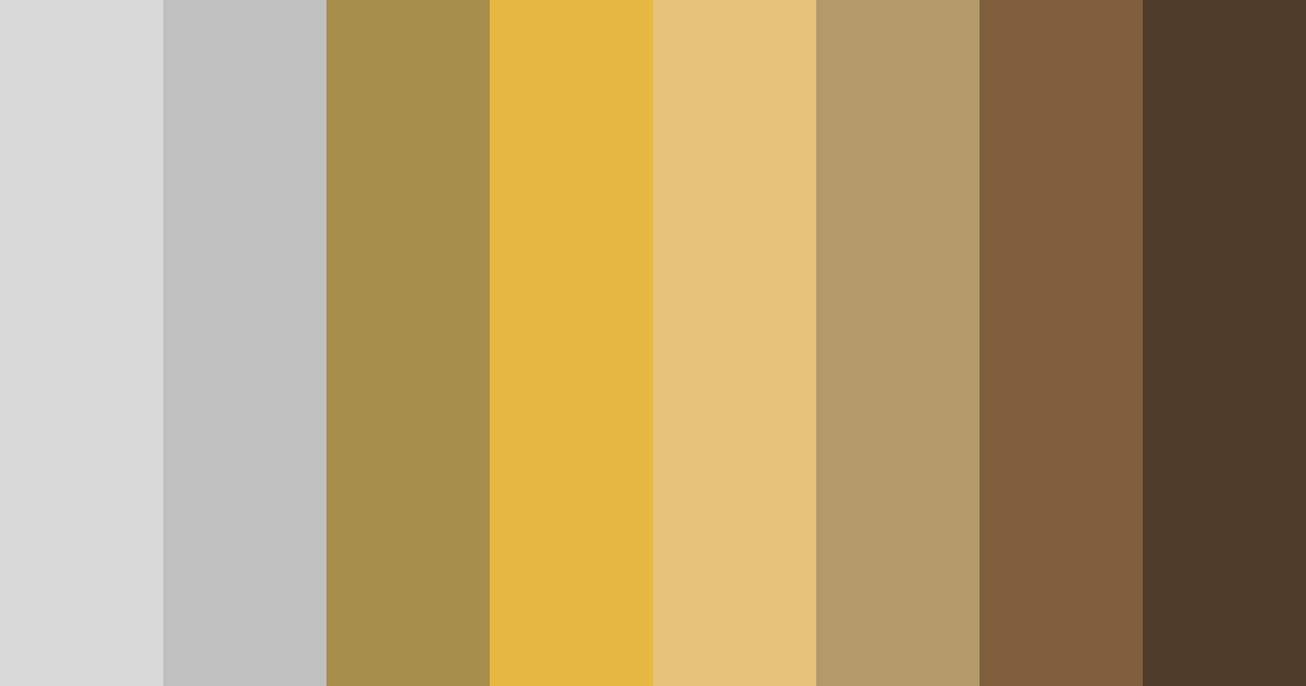 Download golden silver color palette PNG image (landscape)