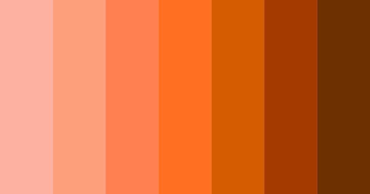 Download shades of orange color palette PNG image (landscape)