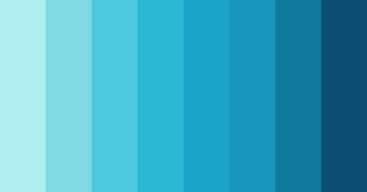 Download blue ocean shades color palette PNG image (landscape)