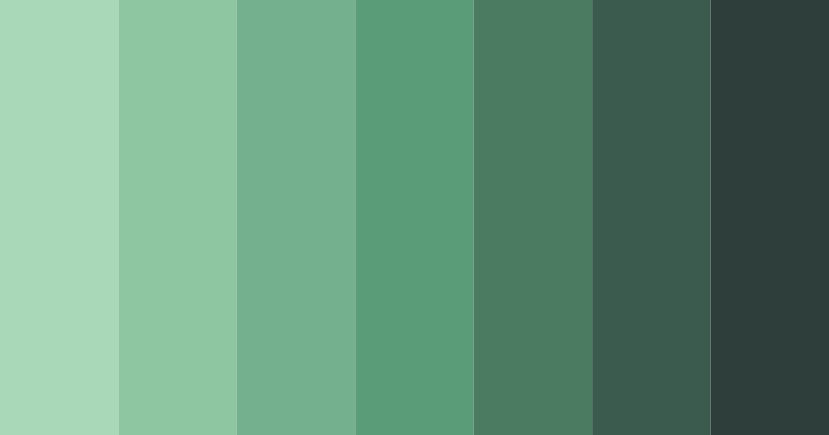Download emerald serenity color palette PNG image (landscape)