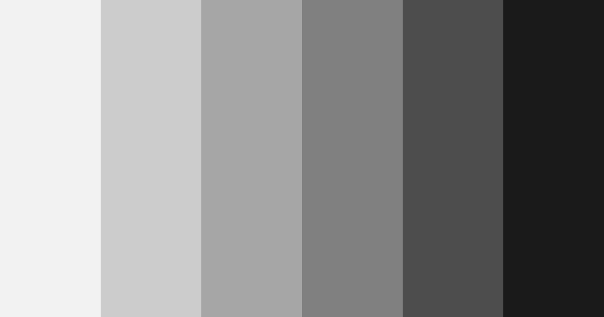 Download shades of black color palette PNG image (landscape)