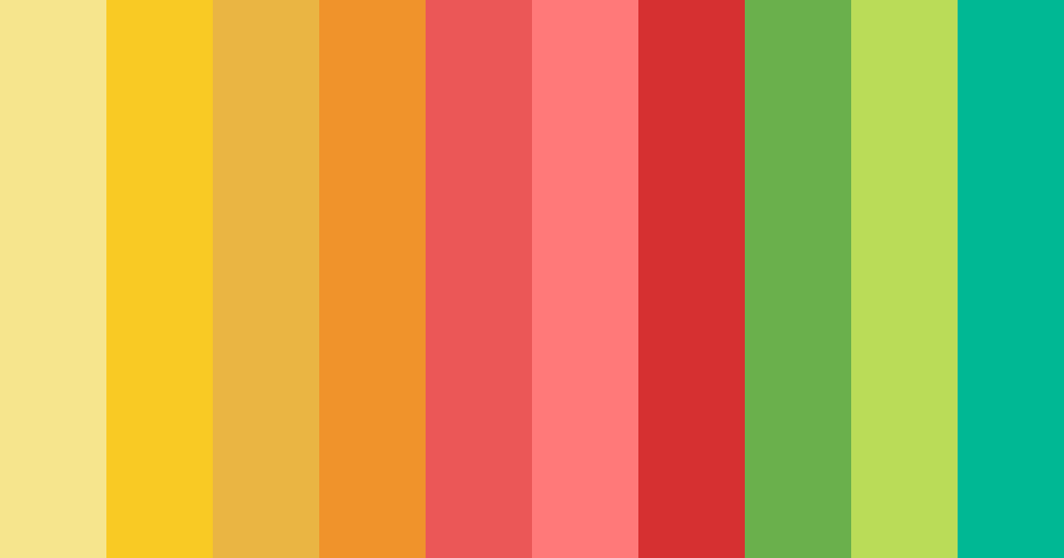 Download vibrant yellow and green color palette PNG image (landscape)