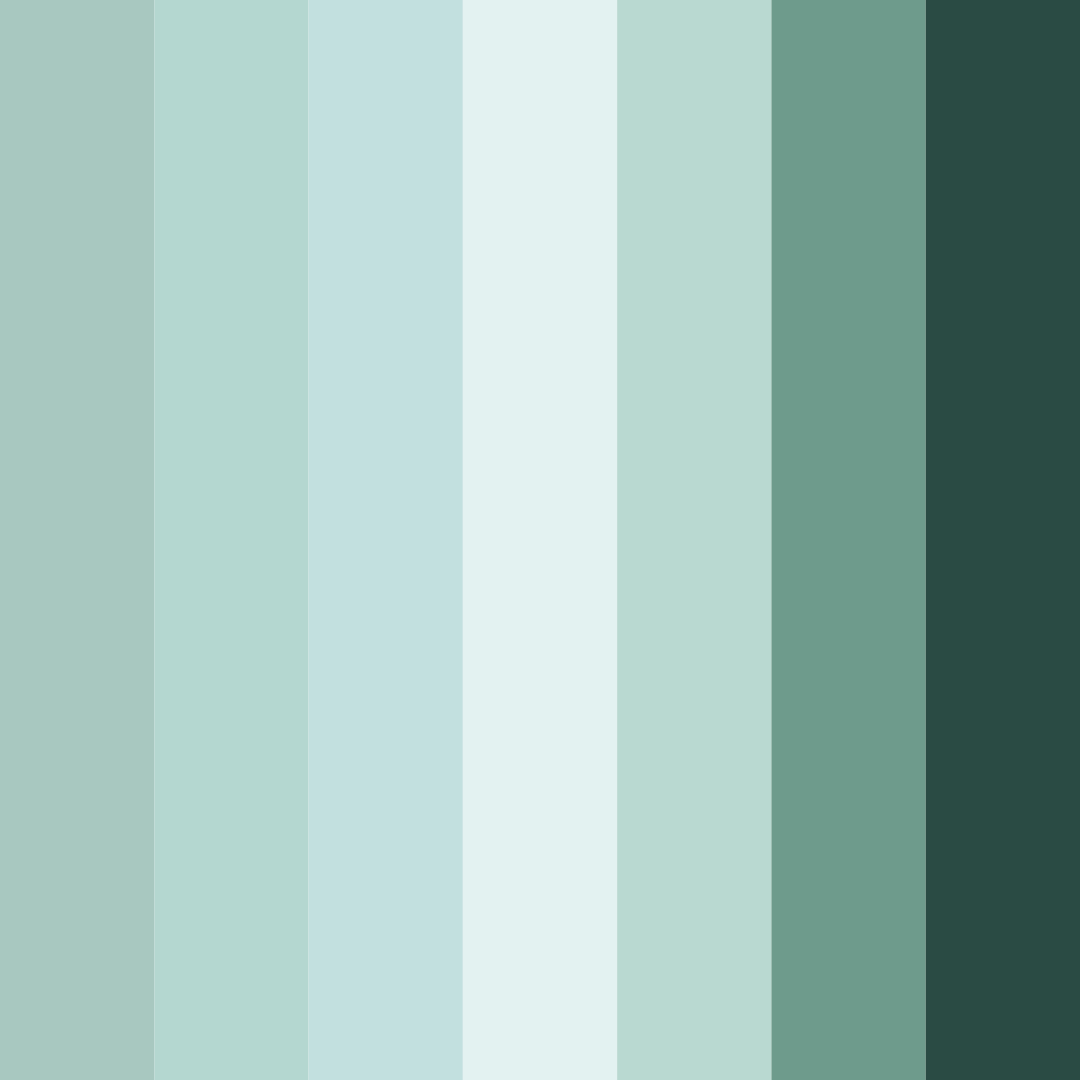 Download teal serenity color palette PNG image (square)