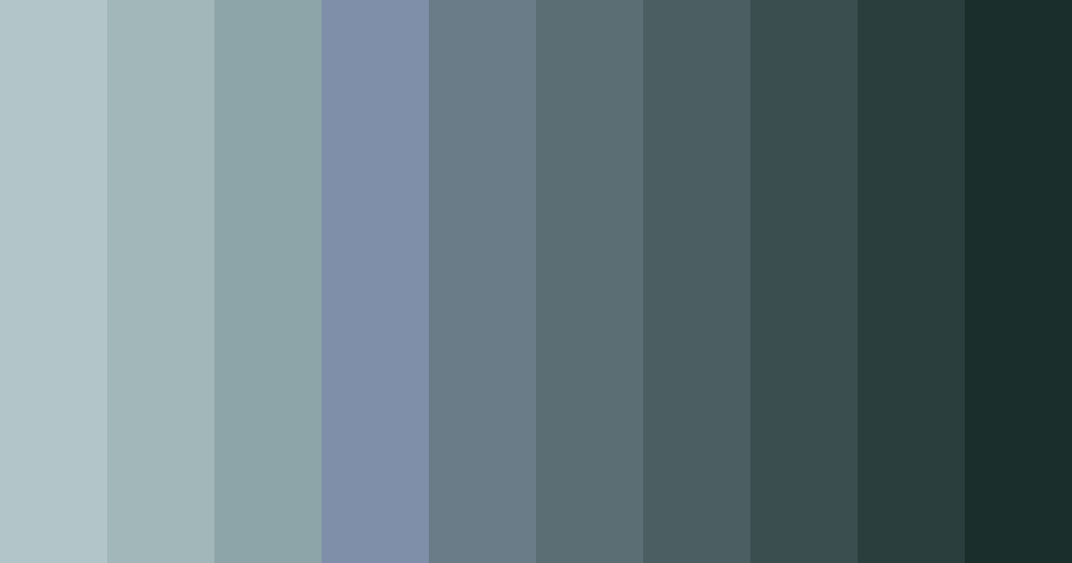 Download shades of blue grey color palette PNG image (landscape)
