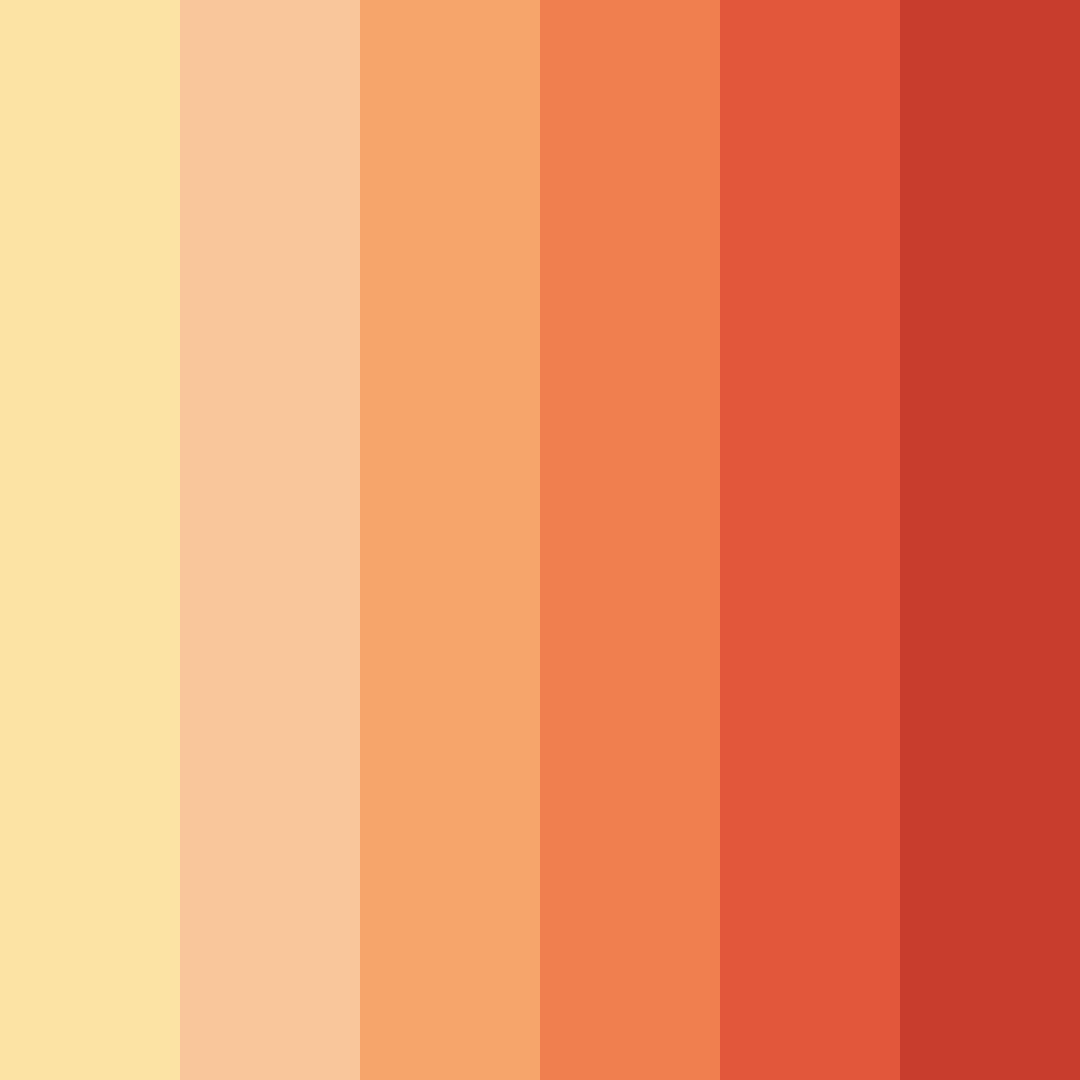 Download warm yellow red color palette PNG image (square)