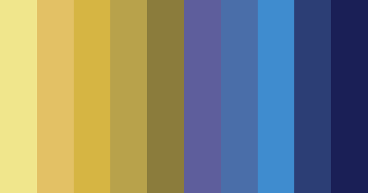 Download blue and yellow harmony color palette PNG image (landscape)