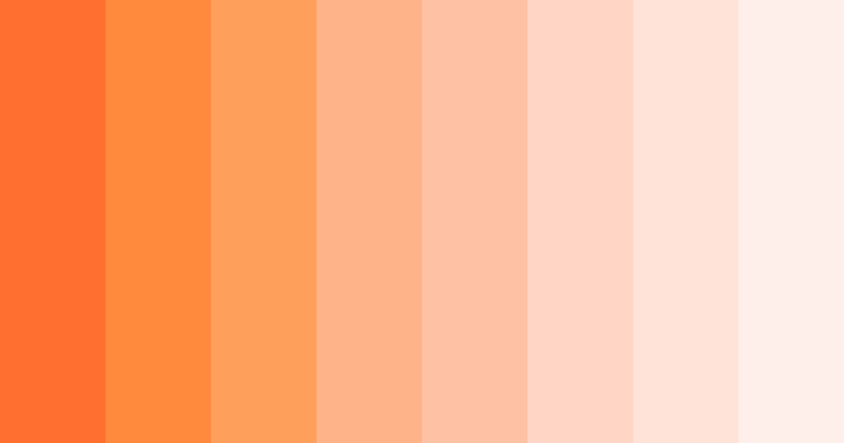Download vibrant orange color palette PNG image (landscape)