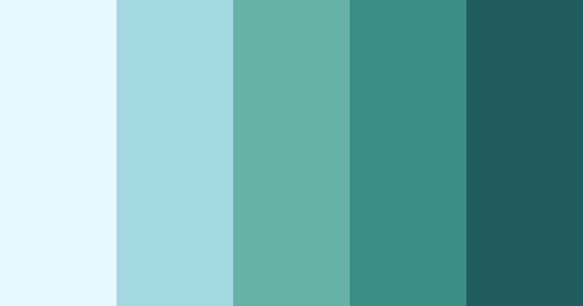 Download aqua harmony color palette PNG image (landscape)