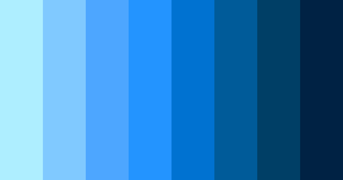 Download bright light blue color palette PNG image (landscape)