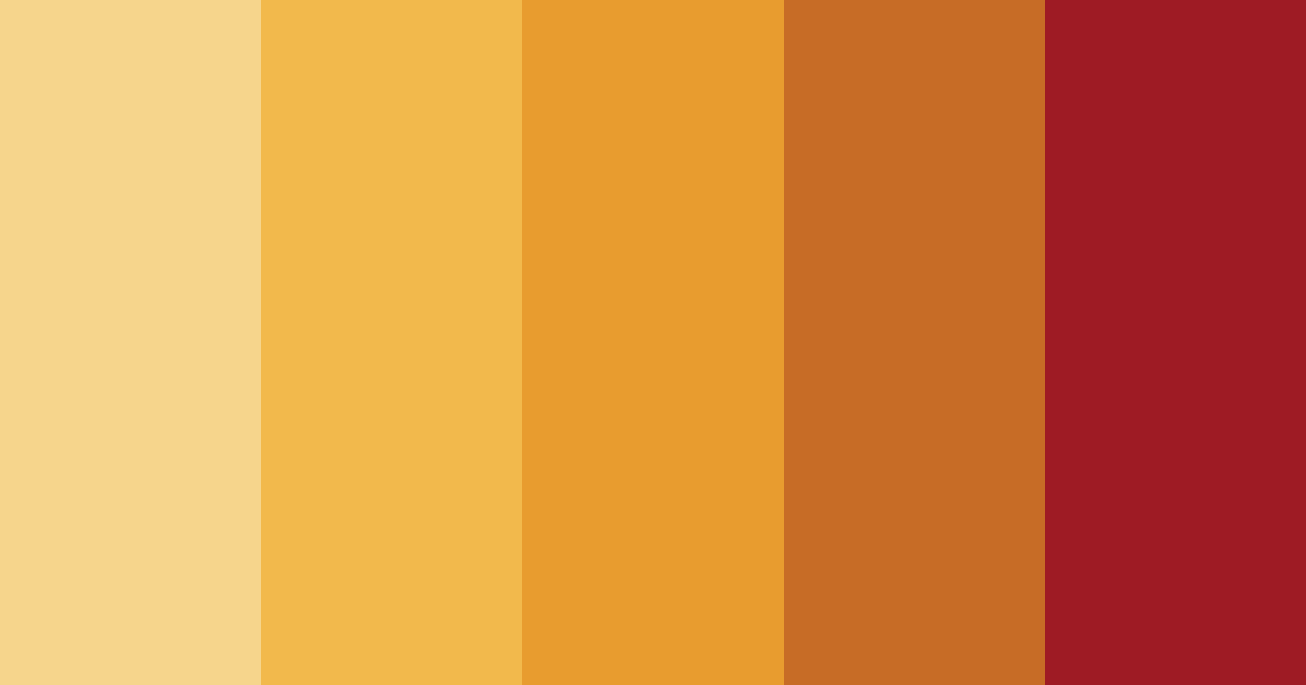 Download golden red color palette PNG image (landscape)