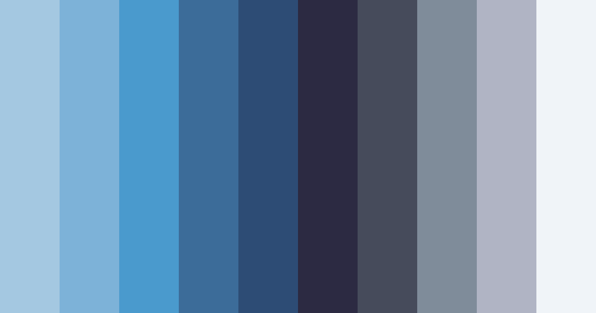 Download shades of blue color palette PNG image (landscape)