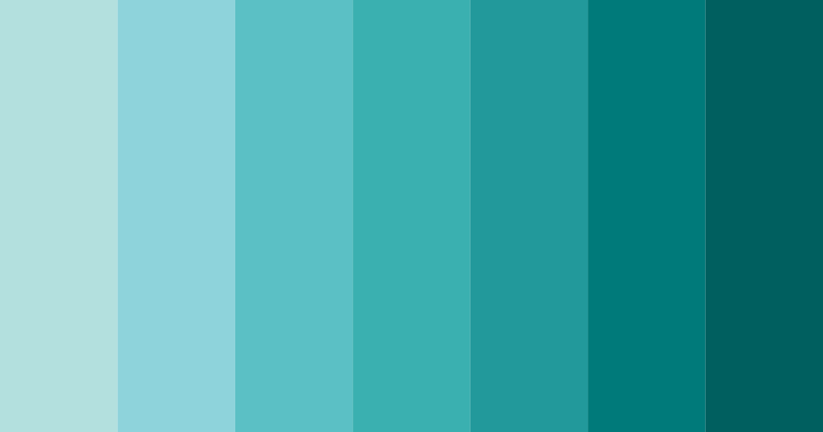 Download teal ocean vibe color palette PNG image (landscape)